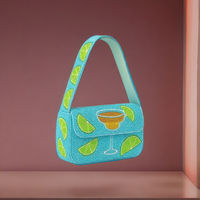 Sac à bandoulière en coton brodé à la main avec fleurs et perles, motif tortue de mer, léger et durable, idéal pour la plage et la mode estivale