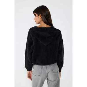 Chaqueta de punto con botones y cuello redondo 100% poliéster - Product Image 6