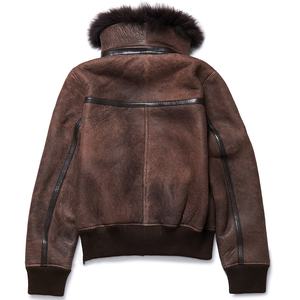 Blouson bombardier en cuir marron de qualité supérieure pour femmes à col montant avec fourrure personnalisé ODM approvisionnement en gros coton rembourrage pour l'hiver - Product Image 3