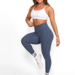 Haute couture nouvelles filles Yoga porter ensemble léger élastique Fitness Gym haut de sport Leggings vente en gros 4XL haute OEM - Product Image 3
