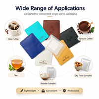 Prêt à expédier sac d'emballage de filtre à café goutte à goutte d'impression personnalisée sac d'emballage de café d'oreille suspendu à trois joints latéraux