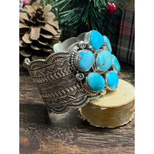 Tillie Jon Kingman Turquoise & Sterling <b>Silver</b> Fashion <b>Cuff</b> <b>Bracelet</b> - Product Image 3