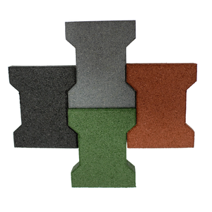Shock Absorbent I-Brick Dogbone <b>Rubber</b> Paver Flooring for Horse Barns and Children Play Areas at Wholesale Price - Product Image 1