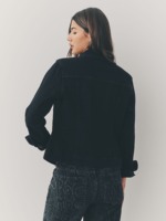 Veste en jean déchirée pour femme, coupe ample boutonnée, décontractée, écologique, résistante à la décoloration, automne/hiver printemps, couleur bonbon