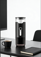 Machine à expresso électrique portable 2-en-1 auto-chauffante, cafetière de voyage alimentée par batterie pour machine à café à capsules