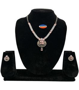 ชุดสร้อยคอและต่างหูเพชรแบบอเมริกันของ Montana สำหรับงานแต่งงานของเจ้าสาวเครื่องประดับแบบคลาสสิก - Product Image 1