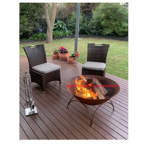 Foyer rustique en métal OEM avec support pour jardin extérieur utilisé pour l'hiver, vente en gros et fournisseurs - Product Image 3