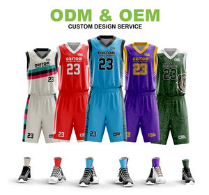 Uniforme d'équipe de basket-ball en tissu polyester à séchage rapide respirant maillot élégant de basket-ball de conception personnelle multicolore personnalisé - Product Image 4