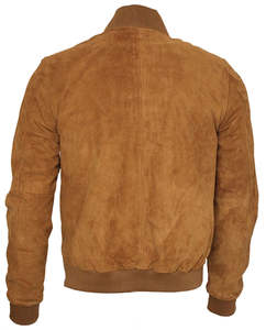 Retro Goat <b>Suede</b> Leather Custom Varsity <b>Jacket</b> for Men <b>Women</b> Winter Eco-Friendly Windproof Parka - Product Image 6