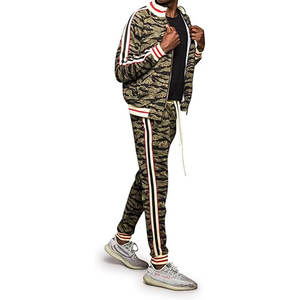 Ensemble de survêtement décontracté pour homme, veste zippée confortable avec pantalon de survêtement pour les journées de détente, les activités sportives et les séances d'entraînement en plein air - Product Image 5