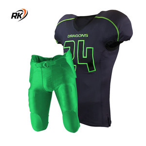 เครื่องแบบอเมริกันฟุตบอลสำหรับผู้ใหญ่ชุดทีมกีฬาพิมพ์ลายถ่ายโอนความร้อนแบบสั้นระบายอากาศได้ดีดีไซน์ใหม่ - Product Image 3