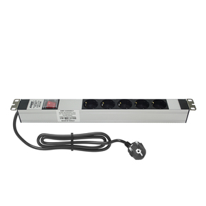 1U 5 cách Đức Schuko PDU với On/Off chuyển đổi, nhôm Rack mount cho máy chủ Rack, F loại cắm (din49441) - Product Image 1
