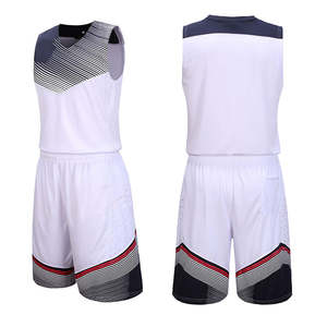 Uniforme de baloncesto personalizado de alta calidad, blanco y azul, diseño libre, fabricante de camisetas, uniformes de baloncesto reversibles - Product Image 1