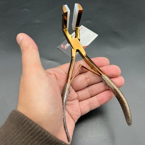 Pince à extension de cheveux en acier inoxydable de qualité chirurgicale en or rose Pro Press Logo personnalisé-Outil à usage commercial de haute qualité pour - Product Image 6