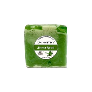 Barra de jabón de mármol Aloevera natural con aceites esenciales, jabón vegano hecho a mano para cuerpo, cara, proceso en frío a base de plantas - Product Image 2