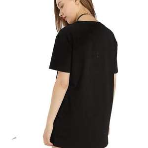 Camiseta de verano con estampado informal para mujer, camiseta de manga corta transpirable con decoración de botones - Product Image 4