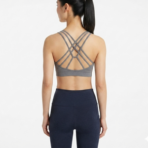 OEM Women's Seamless Strappy Sports Bra Criss Cross Back Medium Support Yoga Bra Removable Pads Fitness Workout Gym Activewear - Product Image 3