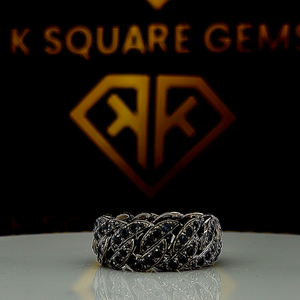 Rose Moissanite Miami Cuban Link Prong Bague Glacé-Jaune Rhodium Solide En Argent Sterling Unisexe Bague De Fiançailles De Mariage Fête - Product Image 5