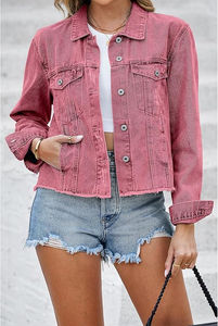 Chaqueta Vaquera Extra Grande de Moda para Mujer, Chaqueta Informal de Invierno, Mangas Largas, Original, Transpirable, Rellena de Algodón, Tejido de Lona - Product Image 3