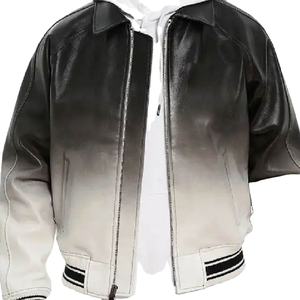 แจ็คเก็ตหนังผู้ชาย Avirex สีน้ำเงินหนังแท้สำหรับ2026 2023รุ่นใหม่ - Product Image 2