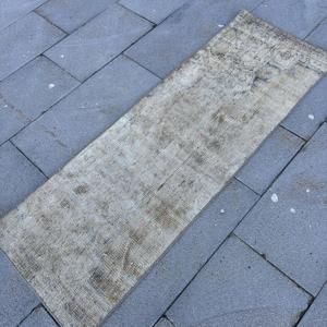 Tapis vintage 1,7 x 4,9 pieds, petit tapis turc, tapis camouflage gris bleu - Product Image 2