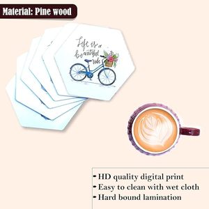 Posavasos de Madera de Alta Calidad, Estilo Bohemio, Ecológico, Hecho a Mano, Diseño Personalizado Económico para el Hogar y la Oficina - Product Image 5