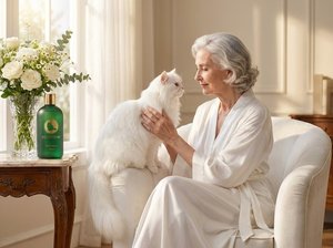 Shampoo pour chat à poils longs VELVETPAW Premium & Shampooing + Après-shampoing 2-en-1 Extrait de camomille Formule soie Pour chats persans et Maine Coon - Product Image 2