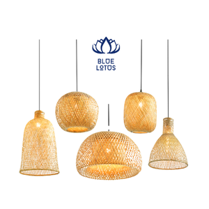 โคมไฟไม้ไผ่ธรรมชาติทำด้วยมือ - Product Image 1