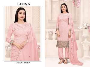 คอลเลกชันคุณภาพสูงชุดแฟนซีผ้าทอเทียม georgette kameez งานปักลำดับทั่วโลก - Product Image 6