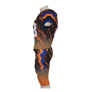 Ensemble de maillots de football américain sur mesure pour hommes adultes, manches courtes, uniformes imprimés, couleur personnalisée, confortables - Product Image 5