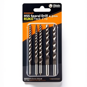 Multipurpose HSS Spiral <b>Drill</b> <b>Bit</b> 4.2mm 5xD 43mm Flute Length RUKO-Pack of 10 - Product Image 2