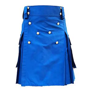 Kilt hybride utilitaire en tissu personnalisé de qualité supérieure pour hommes, nouveau design avec sangles en cuir réglables et couleur personnalisée - Product Image 5