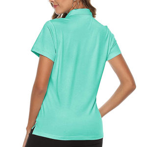 Venta al por mayor de diseño barato impreso moda Polos manga corta logotipo personalizado bordado mujeres polos Casual Streetwear - Product Image 3