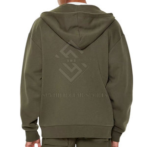 Sweat-shirts à capuche en molleton de coton et polyester de haute qualité, écologiques, respirants, décontractés, unis, pour hommes, personnalisables, faible MOQ - Product Image 2