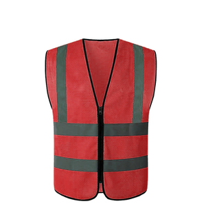 เสื้อกั๊กนิรภัยสะท้อนแสงแบบหลายกระเป๋าเสื้อกั๊กก่อสร้าง - Product Image 6