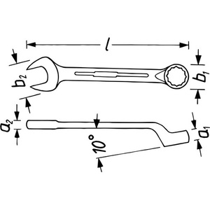Llave Combinada de 8 mm y 120 mm de Longitud, Forma B, Acero al Cromo Vanadio, Marca HAZET - Product Image 5