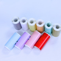Étiquettes thermiques adhésives imperméables 50x40mm, rouleaux d'autocollants personnalisés de couleur pastel pour l'utilisation de codes-barres en supermarché