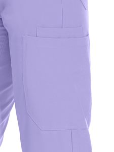 Uniforme d'infirmière en jean pour femme Jogger Suit Stretch Top Pantalon avec gommages multi-poches Col montant Manches courtes - Product Image 6