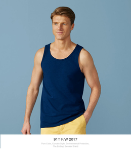 Camiseta sin mangas de algodón informal para hombre, camiseta sin mangas con logotipo personalizado, chaleco de viaje al por mayor, apariencia física para gimnasio - Product Image 6