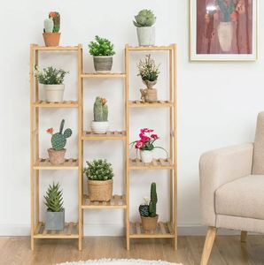 Modern Solid Wood Storage Shelving <b>Rack</b> Natural for Home Hotels and Restaurant <b>Kitchen</b> Living Room Wholesale Made in India 2023 - Product Image 2