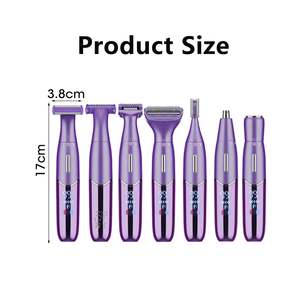 Afeitadora Eléctrica Inalámbrica de Doble Cuchilla para Mujer, Recargable por USB, Afeitadora Rotatoria de Repuesto para Línea del Bikini, Cuerpo y Piernas, Lavable - Product Image 3