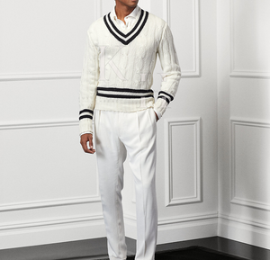 ชุดสเวตเตอร์โรงเรียนแบบสวมหัวถักผ้าฝ้ายสำหรับเด็กชายและเด็กหญิง - Product Image 3