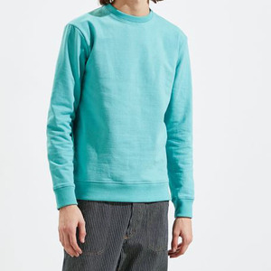 Sweat-shirt à capuche uni noir turquoise avec logo personnalisé Sweat-shirt à capuche de haute qualité Pull-over Sweat-shirt sans capuche - Product Image 2
