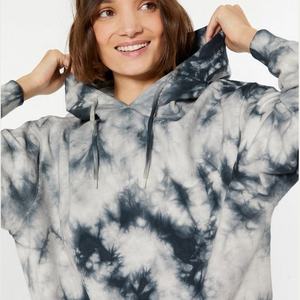 Sweat à capuche surdimensionné vierge personnalisé uni Femmes Dames Tie Dip Dye Streetwear Sweat à capuche Sweats à capuche - Product Image 4