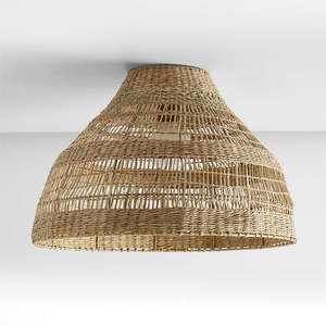 Tienphong Handmade Wholesale Nossa Large Natural Seagrass Woven Flush Mount <b>Light</b> Lampshade - Woven Retro Lamp <b>Shade</b> - Product Image 1