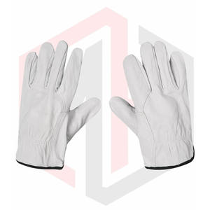 Gants de sécurité de construction anti-coupure ignifuges blancs bon marché pour les constructeurs de soudures, les mécaniciens, les conducteurs et les soudeurs - Product Image 1