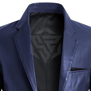 Blazer d'hiver pour homme en cuir véritable 2025, col montant, logo frontal, haute qualité, personnalisable, écologique, respirant, style vintage - Product Image 2