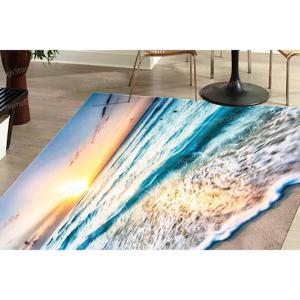 Alfombra Estampada con Atardecer en el Océano - Decoración de Alfombra Costera, Alfombra Gobelino - Product Image 5