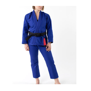 Uniforme de artes marciales para adultos Unisex de Jiu Jitsu brasileño azul de alta calidad patrones elegantes para aprendices profesionales tipo Judo - Product Image 6