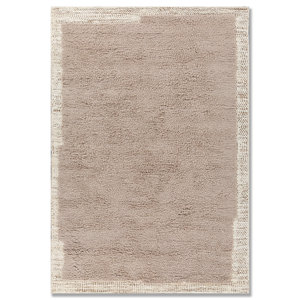 Alfombra de Lana Tejida Plana Color Marfil, Alfombra de Salón de Algodón Orgánico con Color Sólido para el Hogar, Alfombra Rectangular de Yute PDJW-123 - Product Image 1